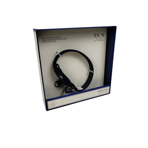 Southern Living Blue Velvet Dog Collar XS to S Vegan Leather 10 to 14 inch New - Picture 9 of 12